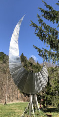 "Thailand Moon" by Mario BustmanteStainless Steal SculpturesDimension: 103" W X 112"L x48" DPrice: $16,000