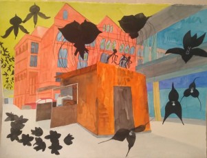 "Empty City" by Dorine Oliver

watercolour on watercolor paper
Dimension: 22" x30"
Price: $1,200