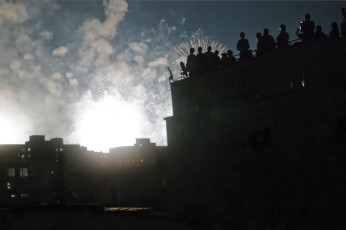 "Loisaida Fireworks" by Lorraine ForteArchival Color Ink Jet PrintDimension: 13" x 19" Print in 20" x 22" FramePrice: $600