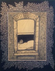"A Window on Tenth Street" by Meg Boe Birns

Pen & Ink and Paint on Paper
Dimension: 262"L x 90"W X 48"D
Price: $400
