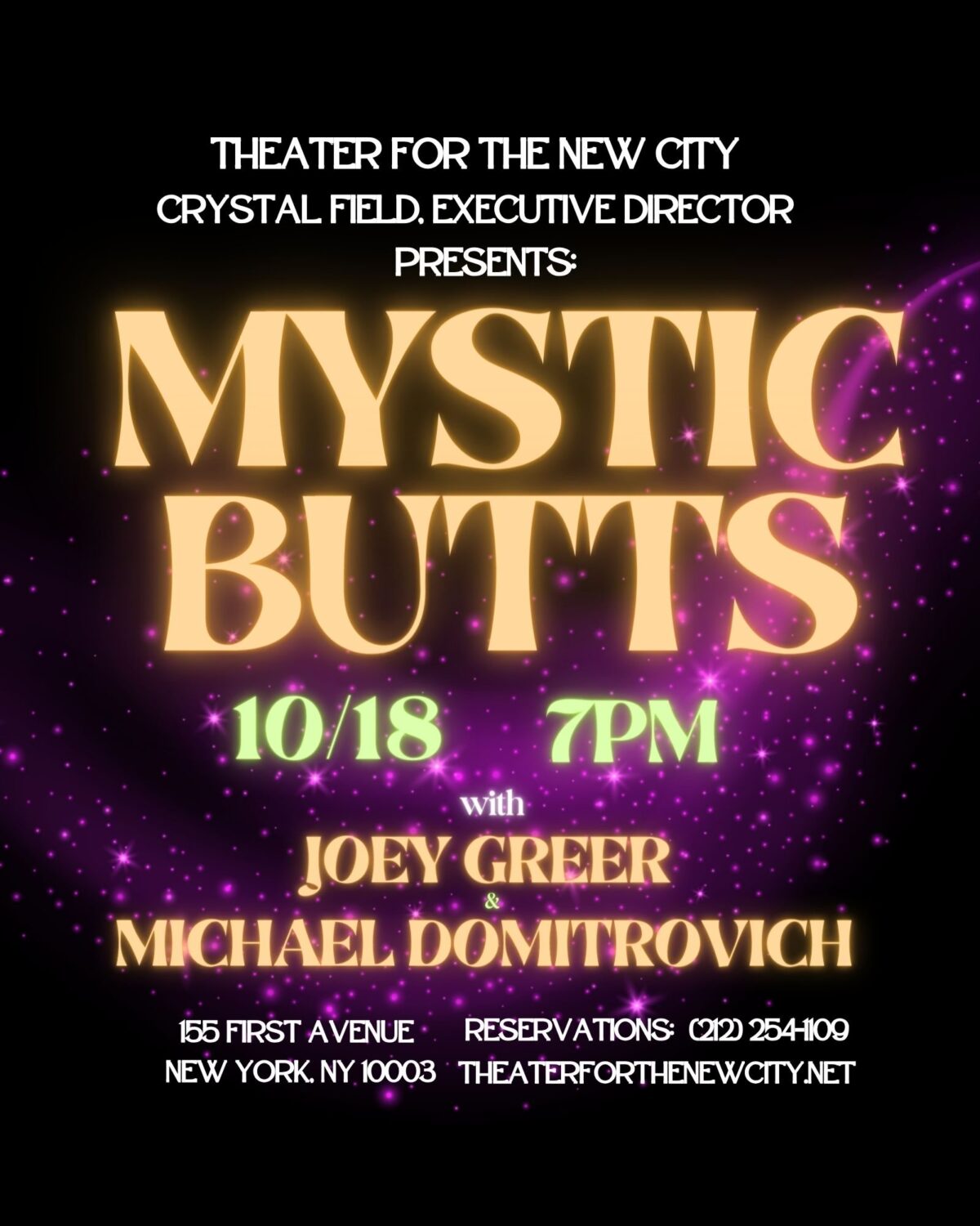 MYSTIC BUTTS – Theater for the New City