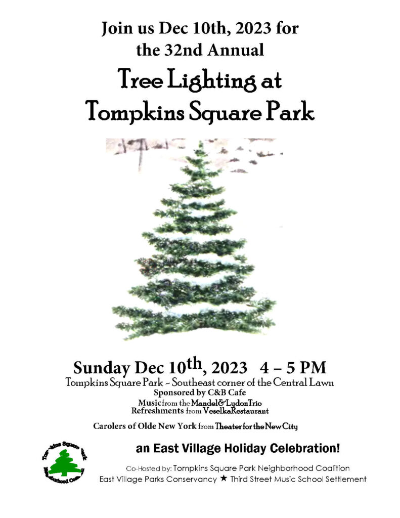 Tree Lighting at Tompkins Square Park – Theater for the New City